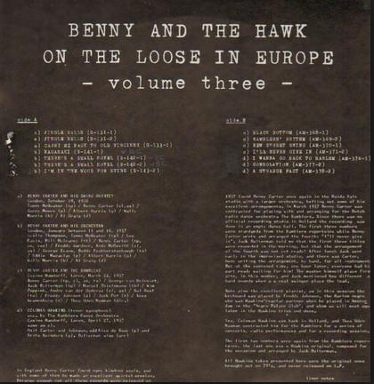 Benny Carter, Coleman Hawkins - Benny And The Hawk On The Loose In Europe Vol. 3