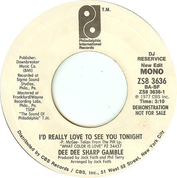Dee Dee Sharp Gamble - I'd Really Like To See You Tonight