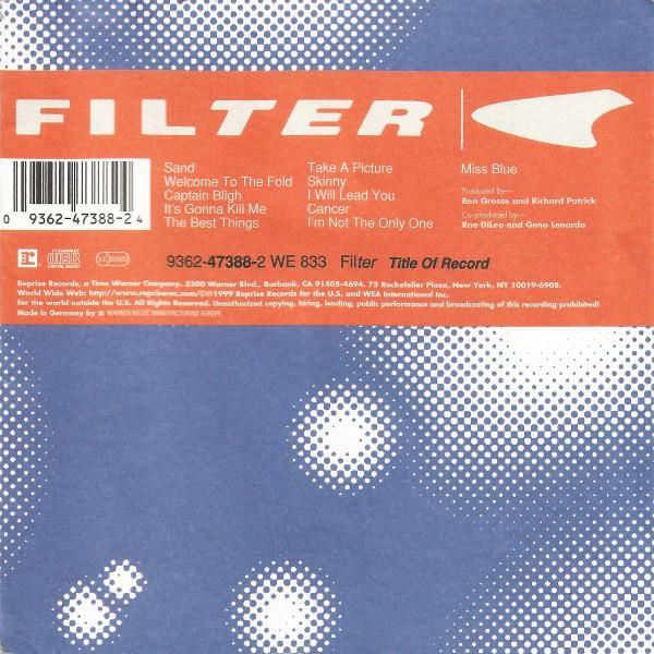 Filter  - Title Of Record