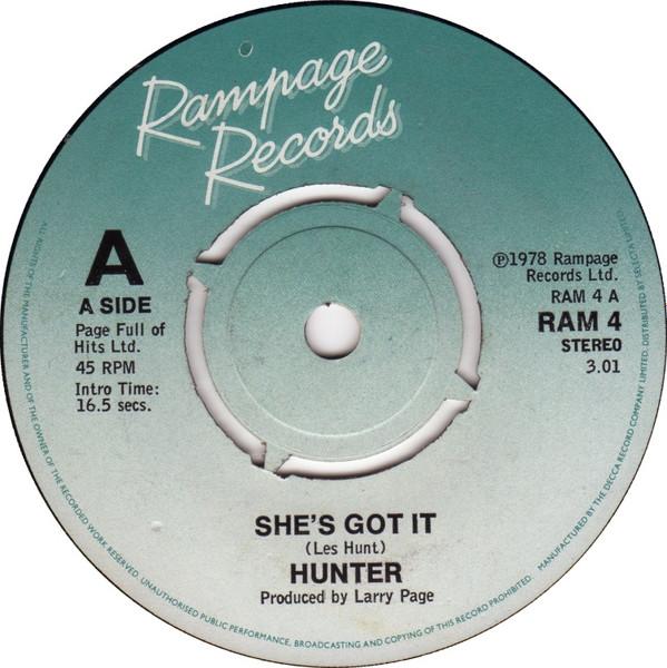 Hunter  - She's Got It / Garden Of Eden