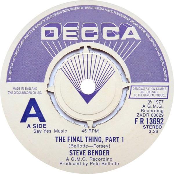 Steve Bender - The Final Thing